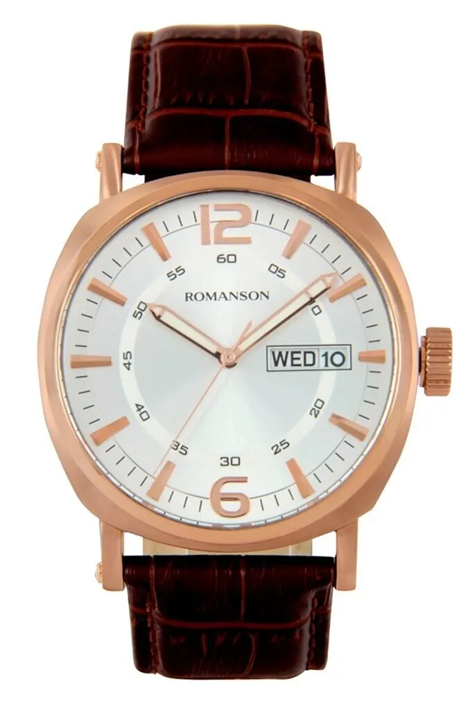 Наручные часы мужские кварцевые Romanson TL 9214 MM1R-WH | Кварцевые наручные