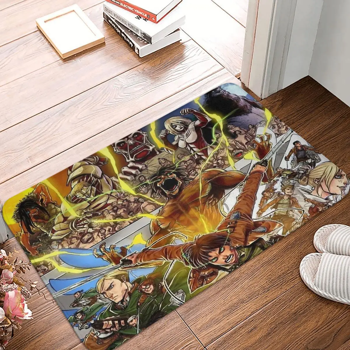 Attack On Titan Non-slip Doormat Bath Mat AOT 3 Balcony Carpet Welcome Rug Indoor Decorative 
Attack On Titan Non-slip Doormat Bath Mat AOT 3 Balcony Carpet Welcome Rug Indoor Decorative