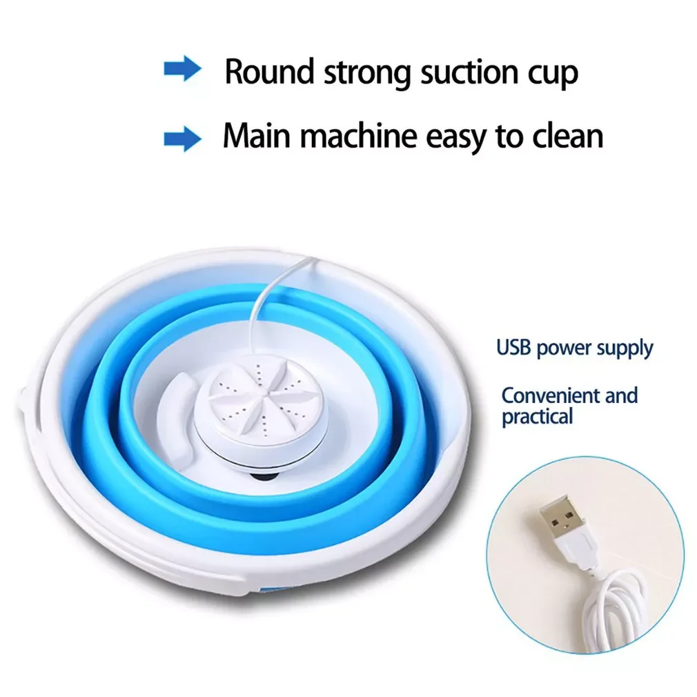 Mini Ultrasonic Washing Machine Portable Turbo Personal Rotating Washer Convenient Home Business Travel USB
Mini Ultrasonic Washing Machine Portable Turbo Personal Rotating Washer Convenient Home Business Travel USB