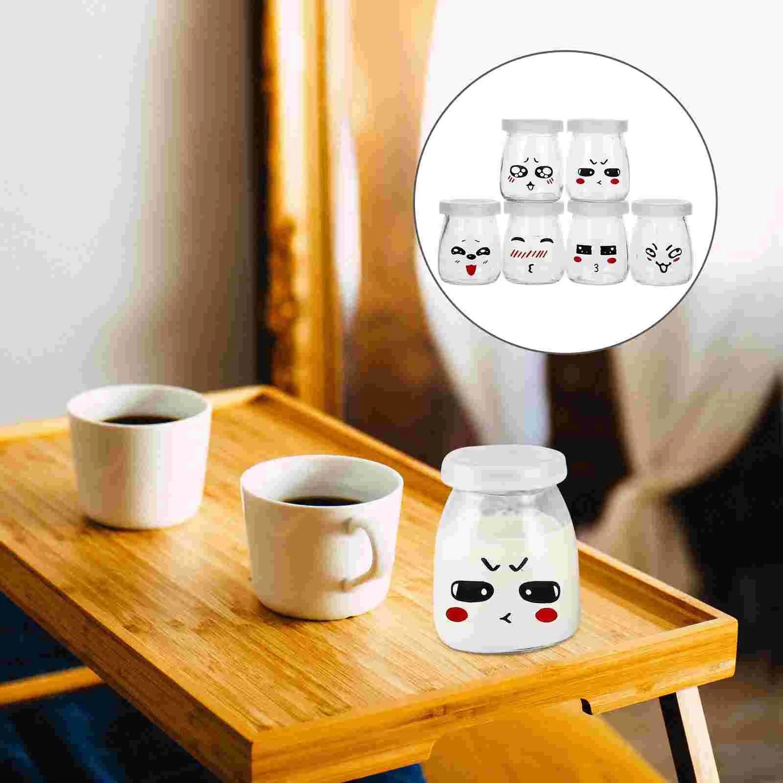 6 Pcs Juice Glass Bottles Set Large-caliber Mason Jar Lid Jam Storage Yogurt Jars Container Baby
6 Pcs Juice Glass Bottles Set Large-caliber Mason Jar Lid Jam Storage Yogurt Jars Container Baby