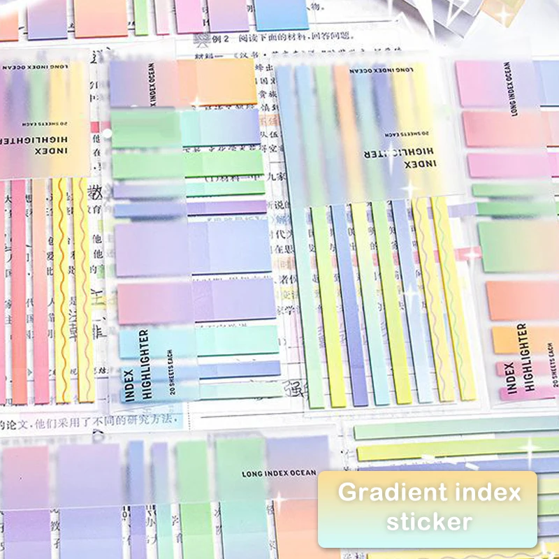 Ins Style Gradient Color Sticky Note Kawaii Waterproof Label Sticker Scrapbooking Memo Pad Student Stationery Supplies 160Sheets
Ins Style Gradient Color Sticky Note Kawaii Waterproof Label Sticker Scrapbooking Memo Pad Student Stationery Supplies 160Sheets