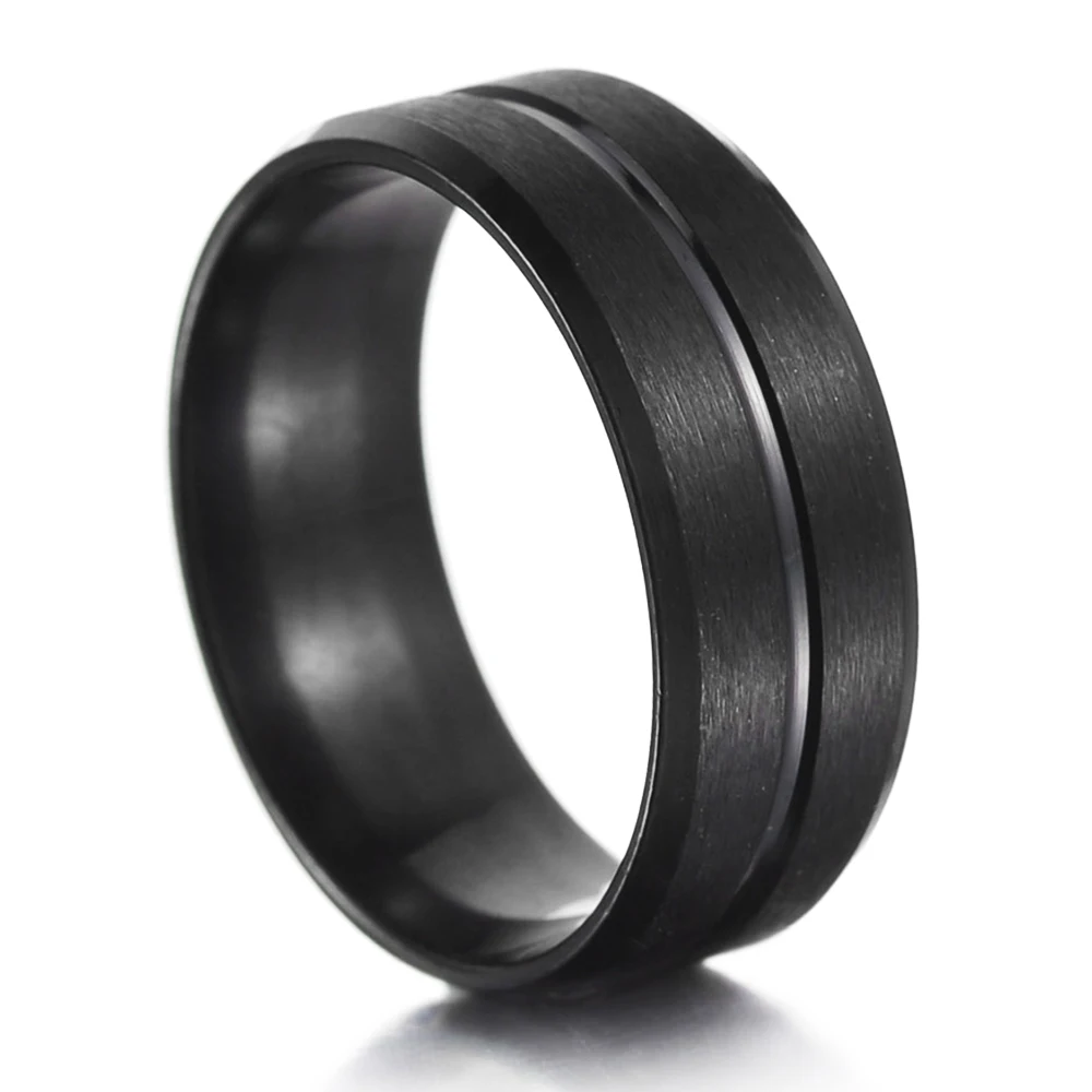 Fashion Stainless Steel Black Groove Beveled Edge Rings For Men Women Ring Jewelry Ring Party Birthday Gift High Quality
Fashion Stainless Steel Black Groove Beveled Edge Rings For Men Women Ring Jewelry Ring Party Birthday Gift High Quality