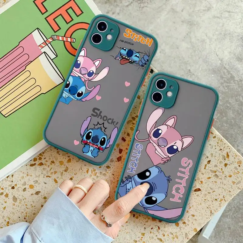 Cute Cartoon Disney Little Stitch Phone Case For iphone 14 Plus 13 12 11 Pro Mini Max X XS XR Matte Transparent Blackish Green
Cute Cartoon Disney Little Stitch Phone Case For iphone 14 Plus 13 12 11 Pro Mini Max X XS XR Matte Transparent Blackish Green