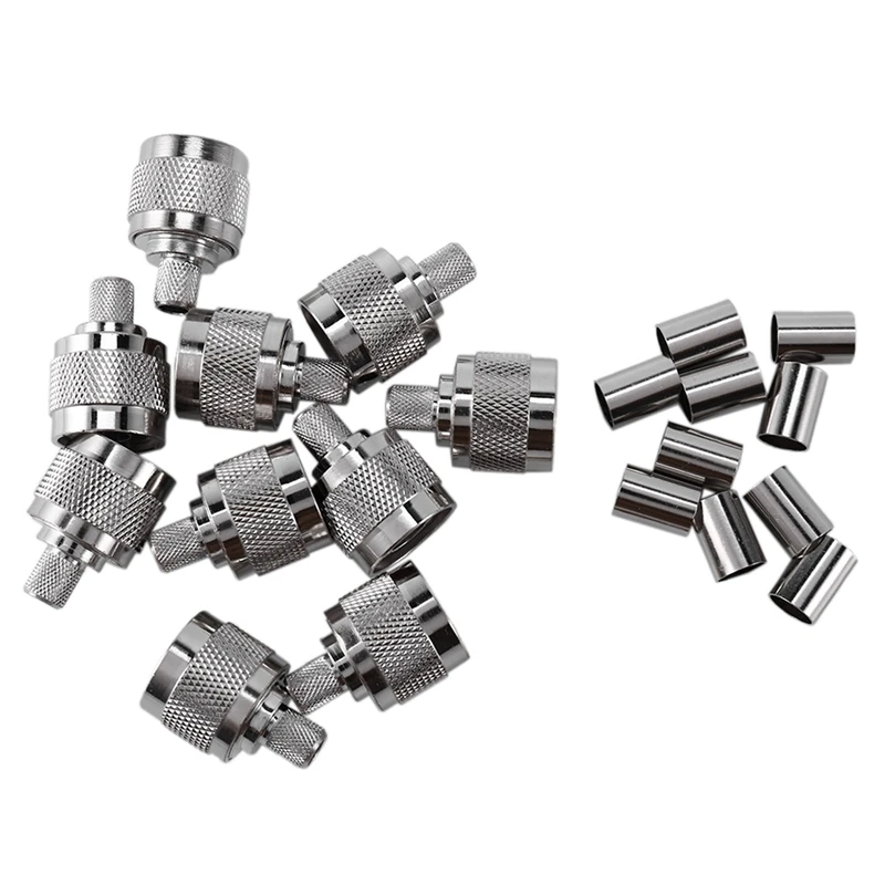 

30Pcs N-Type Male Connector 50-5 N Connector RF Coaxial Connector For LMR300 5D-FB Cable N-50J-5 RF Coaxial Connector
