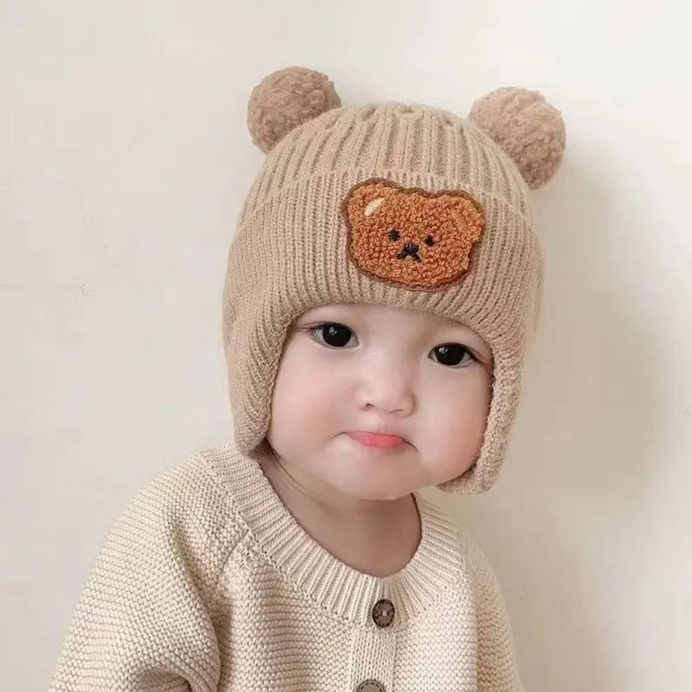 Cartoon Bear Baby Beanie Cap Cute Ear Protection Soft Crochet Hats Winter Warm Kids Knitted Hat Toddler Boys Girls 
Cartoon Bear Baby Beanie Cap Cute Ear Protection Soft Crochet Hats Winter Warm Kids Knitted Hat Toddler Boys Girls