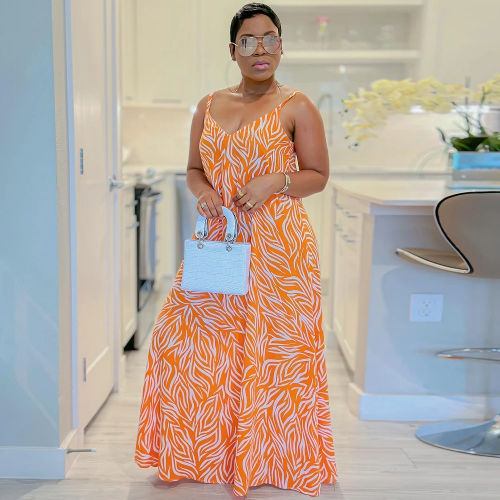 Loose African Maxi Dress Women 3XL Big Size Spaghetti Strap Boubou Summer New Print Ruffle Patchwork African Beach Maxi Dresses
Loose African Maxi Dress Women 3XL Big Size Spaghetti Strap Boubou Summer New Print Ruffle Patchwork African Beach Maxi Dresses