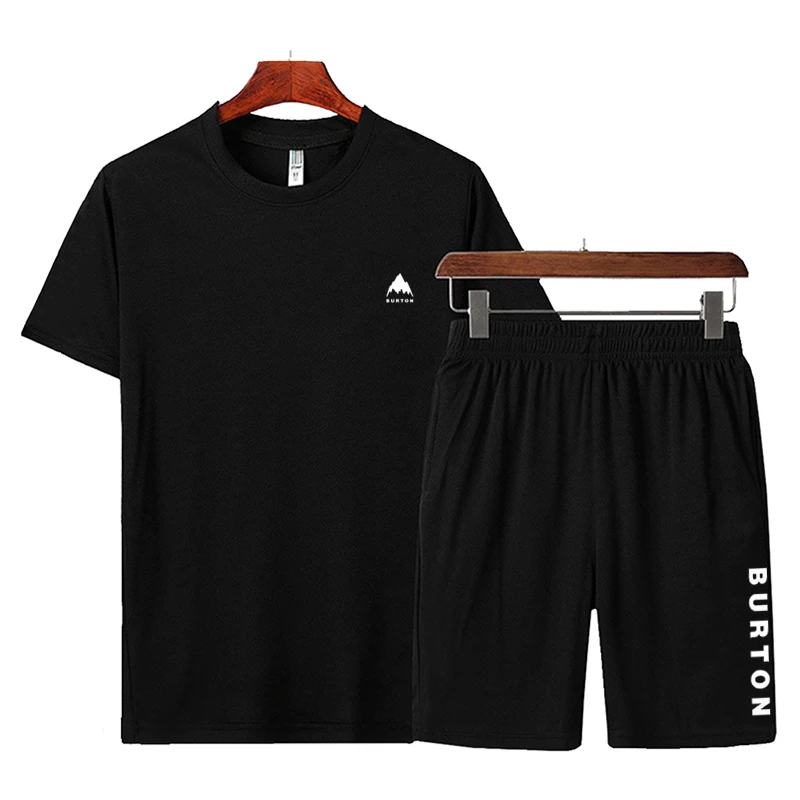 BURTON Summer Men Sportswear Brand Fitness Suit Running Clothes Casual Suit T-shirt+Shorts Two Piece Jogger Sportswear Suit
BURTON Summer Men Sportswear Brand Fitness Suit Running Clothes Casual Suit T-shirt+Shorts Two Piece Jogger Sportswear Suit