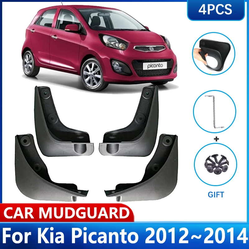 

Car Wheel Fender MudFlaps For Kia Picanto Accessories Morning TA 2012 2013 2014 MK2 Mud Flaps Guards Splash Front Rear Mudguards