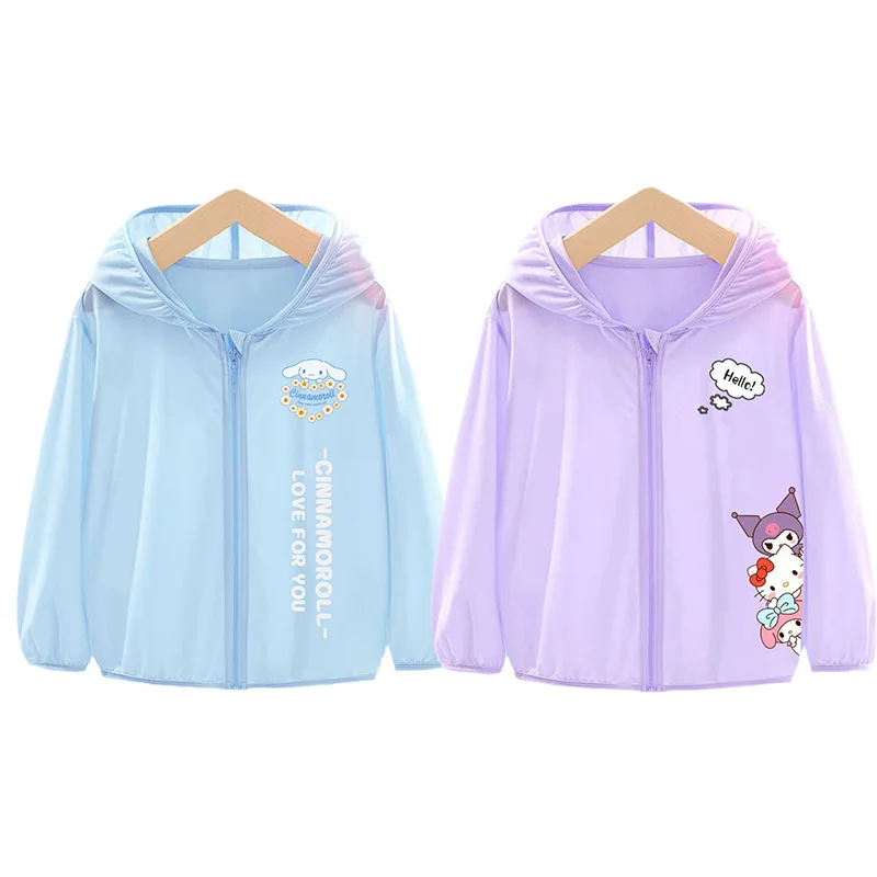 Kawaii Мультфильм Sanrios Mymelody Kuromi Cinnamoroll детская Солнцезащитная одежда летняя тонкая куртка с капюшоном с УФ-защитой
Kawaii Мультфильм Sanrios Mymelody Kuromi Cinnamoroll детская Солнцезащитная одежда летняя тонкая куртка с капюшоном с УФ-защитой