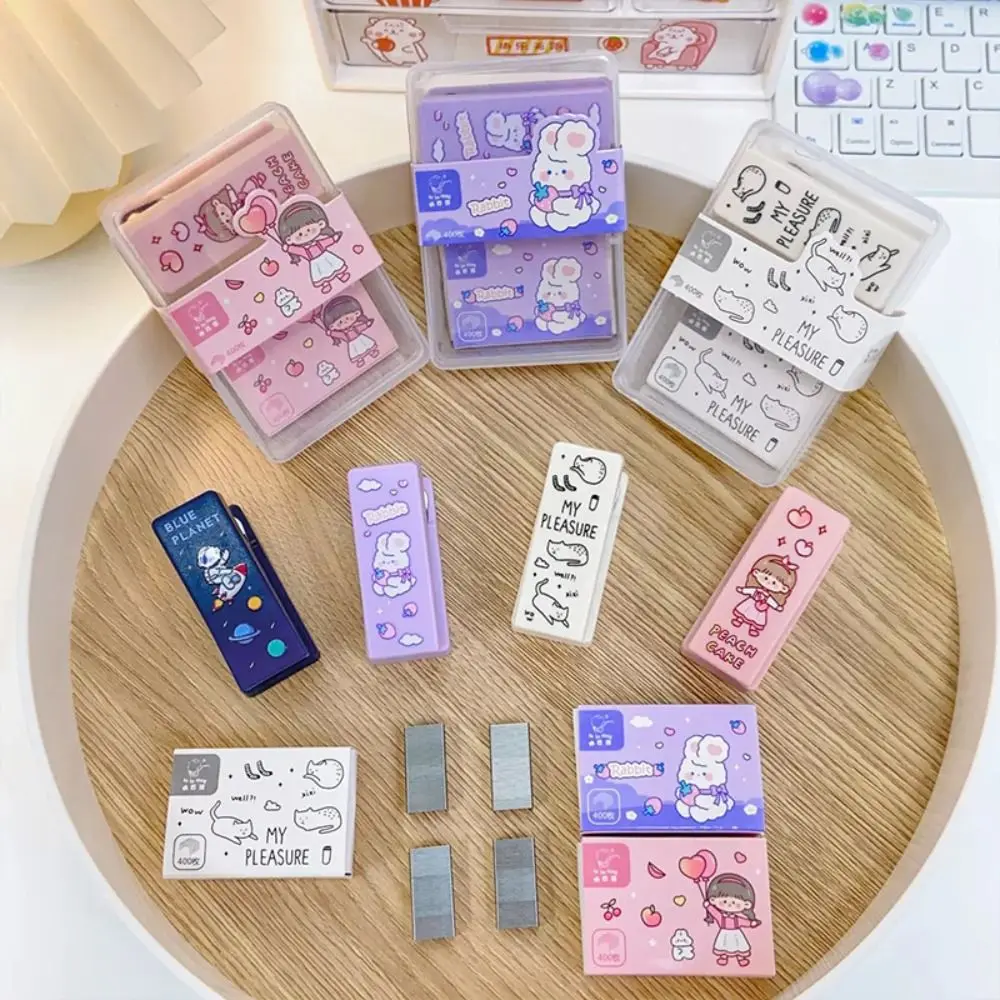 Набор Мини степлера со скобами, милые Мультяшные бумажные папки для канцелярских принадлежностей, офисные переплетные инструменты, школьные принадлежности 
Набор Мини степлера со скобами, милые Мультяшные бумажные папки для канцелярских принадлежностей, офисные переплетные инструменты, школьные принадлежности