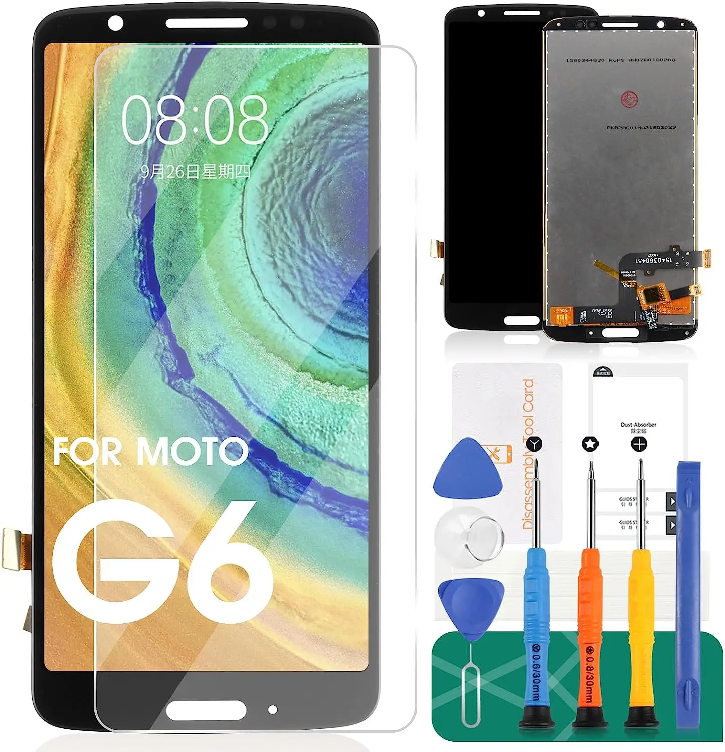 for Motorola Moto G6 (not for moto g6 play)5.7-inch XT1925 Screen Replacement LCD Display Touch Screen Digitizer Assembly
for Motorola Moto G6 (not for moto g6 play)5.7-inch XT1925 Screen Replacement LCD Display Touch Screen Digitizer Assembly
