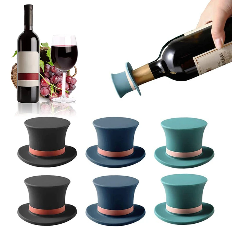 1Pcs Hat Shaped Reusable Silicone Wine Stopper Red Wine Bottle Vacuum Sealer Plug Champagne Beer Bottle Cap Kitchen Bar Tools
1Pcs Hat Shaped Reusable Silicone Wine Stopper Red Wine Bottle Vacuum Sealer Plug Champagne Beer Bottle Cap Kitchen Bar Tools