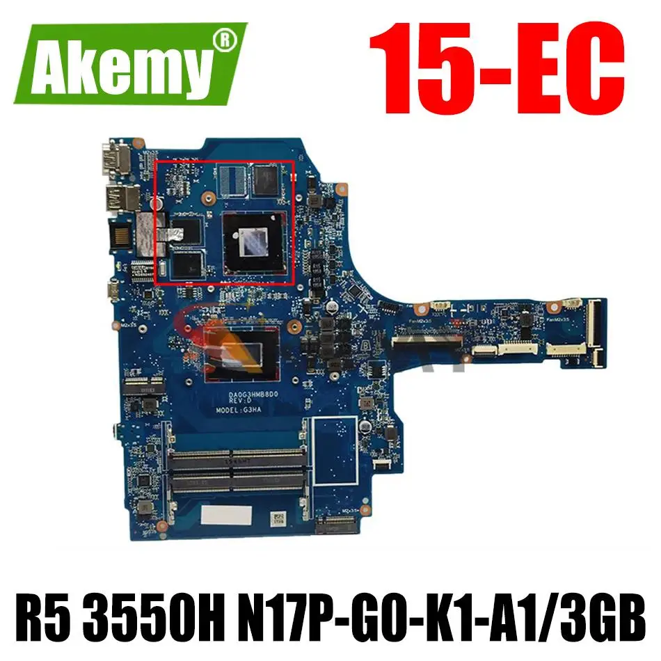 For HP Pavilion 15-EC Laptop Motherboard L71928-501 L71928-001 DA0G3HMB8D0 With R5 3550H CPU N17P-G0-K1-A1/3GB
For HP Pavilion 15-EC Laptop Motherboard L71928-501 L71928-001 DA0G3HMB8D0 With R5 3550H CPU N17P-G0-K1-A1/3GB