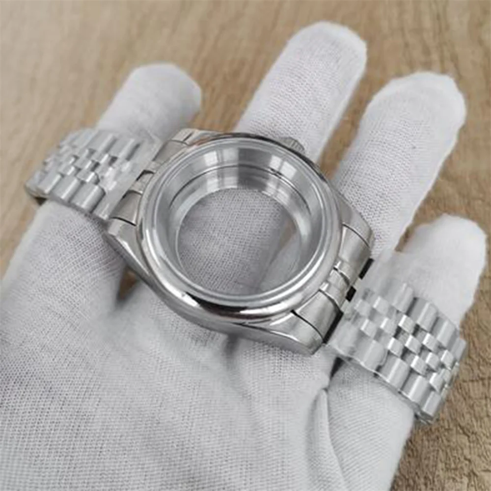 39mm Stainless Steel Sapphire Glass Watch Case + Strap for NH35/NH36/4R/7S Movement Modified Cases Watchband Accessories
39mm Stainless Steel Sapphire Glass Watch Case + Strap for NH35/NH36/4R/7S Movement Modified Cases Watchband Accessories
