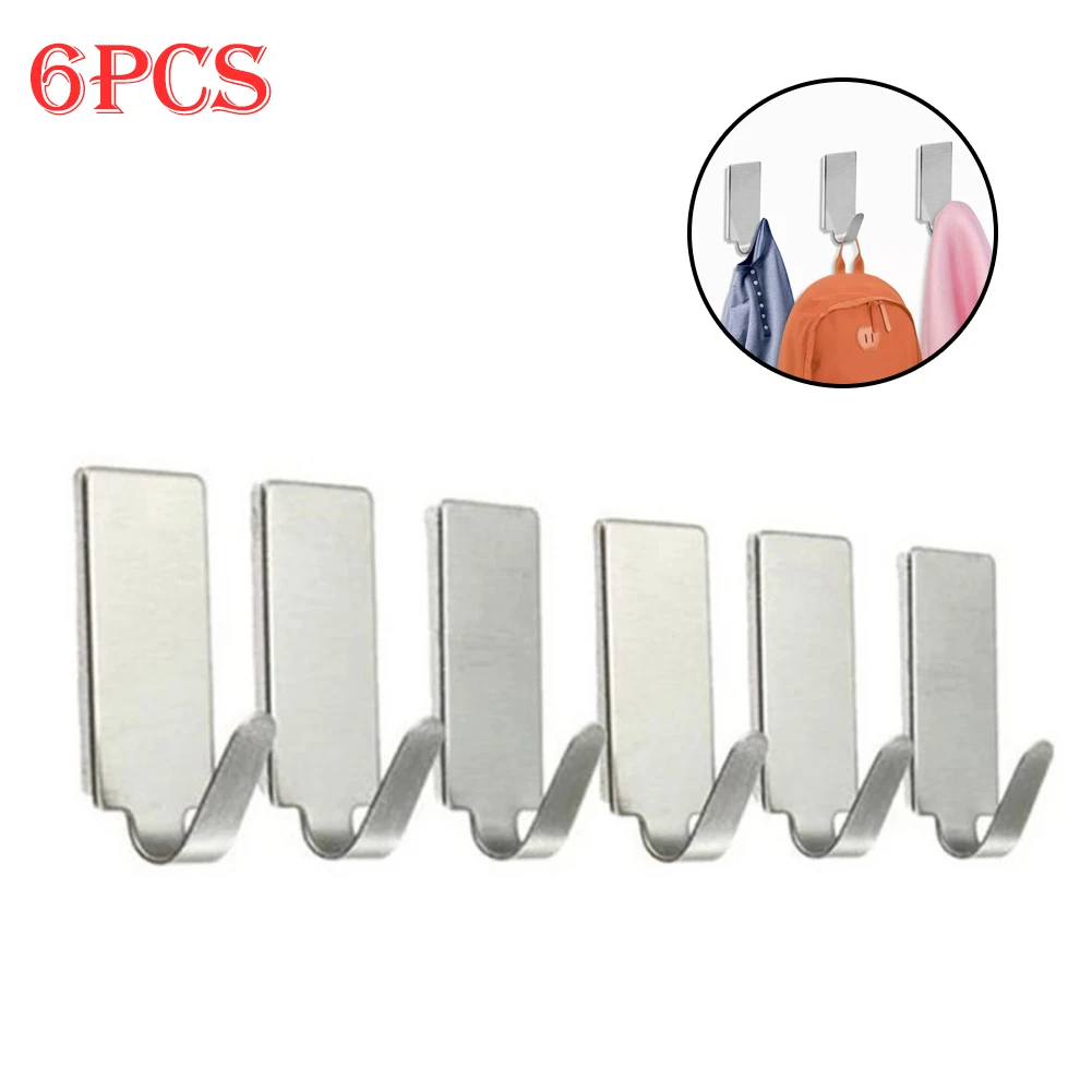 6pcs Adhesive Stainless Steel Towel Hooks Towel Racks Wall Hooks For Kitchen Bathroom Self-Adhesive Stainless Steel Hook
6pcs Adhesive Stainless Steel Towel Hooks Towel Racks Wall Hooks For Kitchen Bathroom Self-Adhesive Stainless Steel Hook
