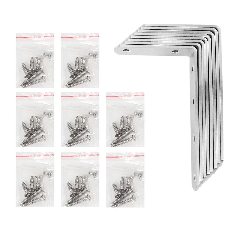 8 шт., угловые кронштейны из нержавеющей стали 
8 шт., угловые кронштейны из нержавеющей стали