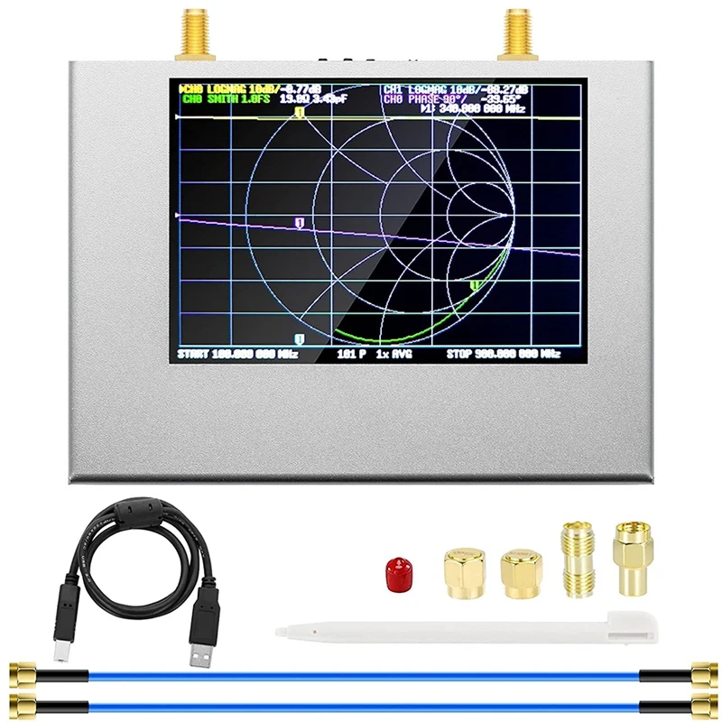 NanoVNA V2 PLUS4 Vector Network Analyzer 50KHz-4GHz-Antenna Analyzer S-Parameter Measurement 3200 MAh Battery
NanoVNA V2 PLUS4 Vector Network Analyzer 50KHz-4GHz-Antenna Analyzer S-Parameter Measurement 3200 MAh Battery