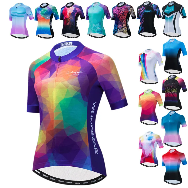 Weimostar Summer Cycling Jersey Women Short Sleeve Pro Team Cycling Clothing Tops Breathable MTB Bike Jersey Road Bicycle Shirt 
Weimostar Summer Cycling Jersey Women Short Sleeve Pro Team Cycling Clothing Tops Breathable MTB Bike Jersey Road Bicycle Shirt