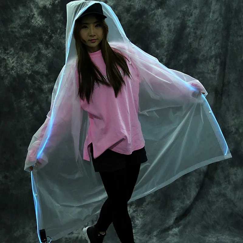 White Waterproof Hooded Jacket Clear Transparent PVC Loosen Coat Easy Drop Off Irricidents Night Lighting Coats Warning
White Waterproof Hooded Jacket Clear Transparent PVC Loosen Coat Easy Drop Off Irricidents Night Lighting Coats Warning