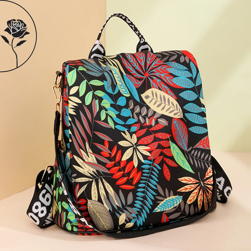 

Модный дизайнерский рюкзак с принтом, женская сумка через плечо из ткани Оксфорд, школьные ранцы для девочек-подростков, Женский дорожный рюкзак