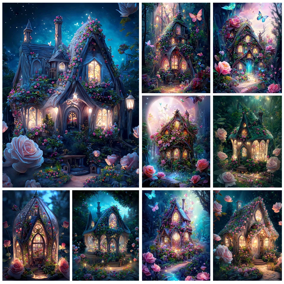 DIY Diamond Painting Magic Forest Cabin 5d Diamond Embroidery Mosaic Cross Stitch Rose Flower House Home Decoration WE466
DIY Diamond Painting Magic Forest Cabin 5d Diamond Embroidery Mosaic Cross Stitch Rose Flower House Home Decoration WE466