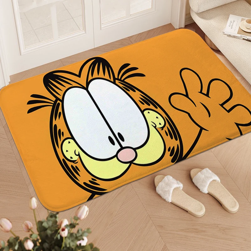 Пользовательский коврик A-Garfields моющийся нескользящий кухонный эстетичный ковер