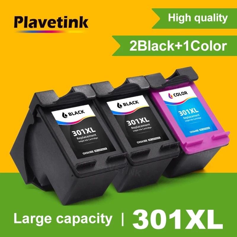 

Plavetink Replacement Ink cartridge for HP 301 HP 301XL HP301 For HP DeskJet 1050 2050 2510 3050a 3510 1510 2540 4500 printer