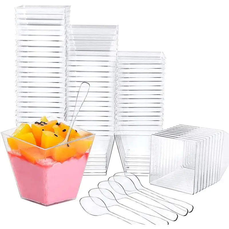 50 Sets Of Disposable Pudding Cups Ice Cream Plastic Cups Party Dessert Cups For Home Disposable Dessert Cup Tasting Mousse Cup
50 Sets Of Disposable Pudding Cups Ice Cream Plastic Cups Party Dessert Cups For Home Disposable Dessert Cup Tasting Mousse Cup
