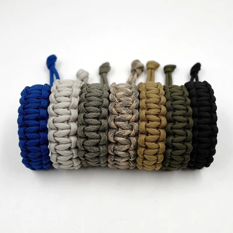 

550 Paracord Cord Bracelet Adjustable 7 Colors Survival Emergency Bracelet Weaving Cord For Hiking Camping Outdoor Accessories