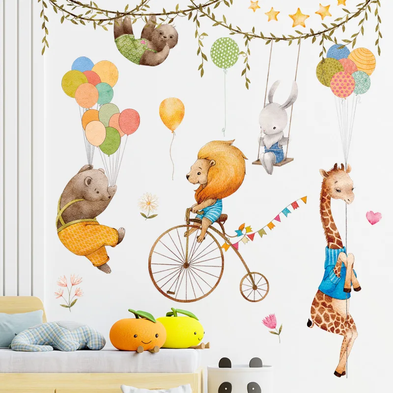 Large Nordic Cartoon Animals Wall Stickers for Kids Rooms Boys Room Bedroom Decoration Bear Bunny Giraffe Balloon Wallpaper
Large Nordic Cartoon Animals Wall Stickers for Kids Rooms Boys Room Bedroom Decoration Bear Bunny Giraffe Balloon Wallpaper