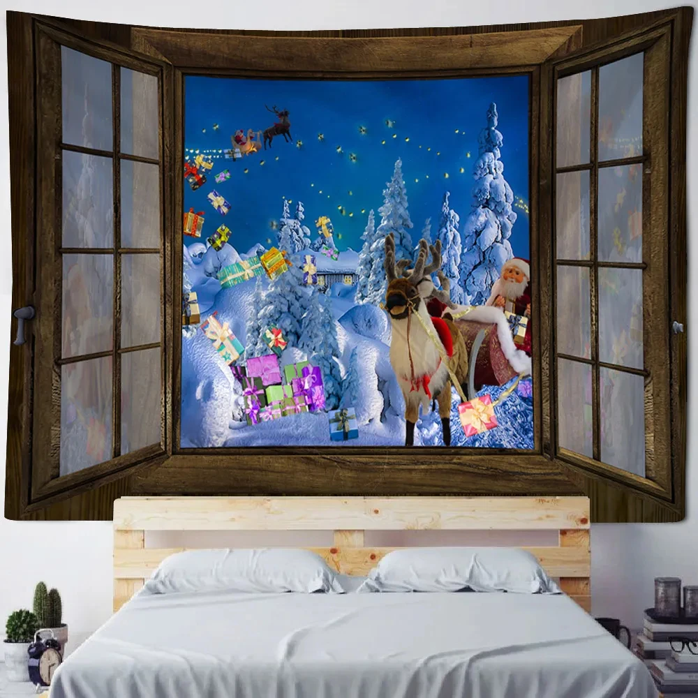 Рождественский гобелен, домашнее общежитие, природное дерево, подарок Санта-Клауса, подвесная ткань, богемный мультяшный Декор для дома, эстетика 
Рождественский гобелен, домашнее общежитие, природное дерево, подарок Санта-Клауса, подвесная ткань, богемный мультяшный Декор для дома, эстетика
