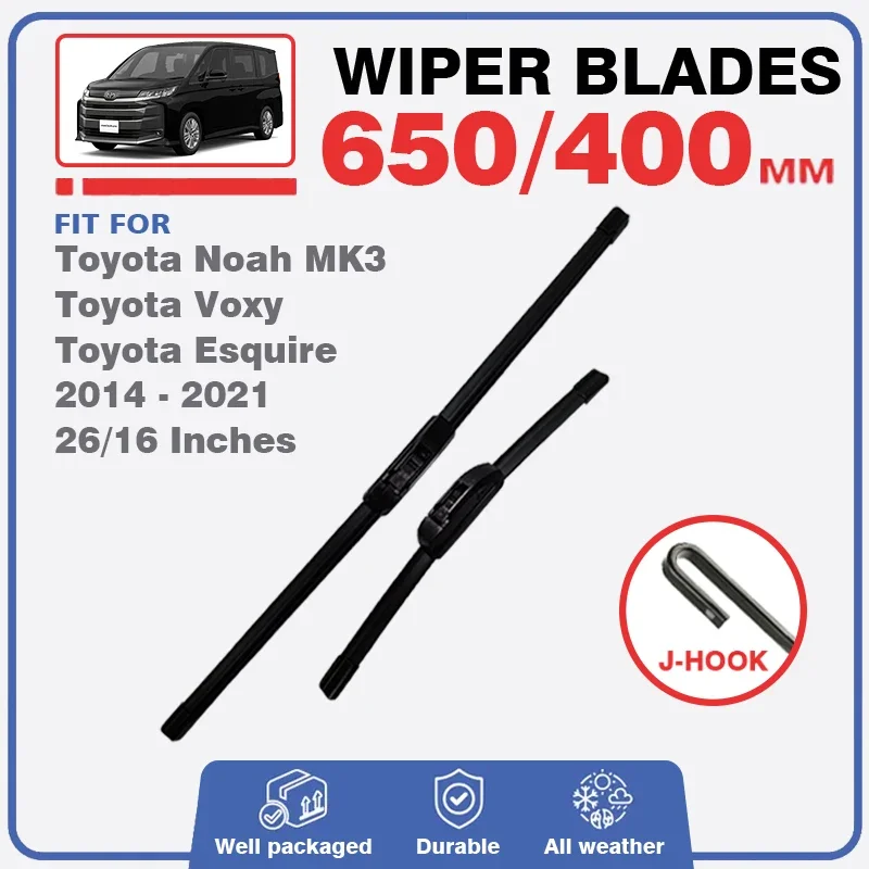 Для Toyota Noah MK3 2014-2021 щетки переднего стеклоочистителя, чистка лобового стекла, резиновые щетки, подходят для крючков J U, аксессуары 
Для Toyota Noah MK3 2014-2021 щетки переднего стеклоочистителя, чистка лобового стекла, резиновые щетки, подходят для крючков J U, аксессуары