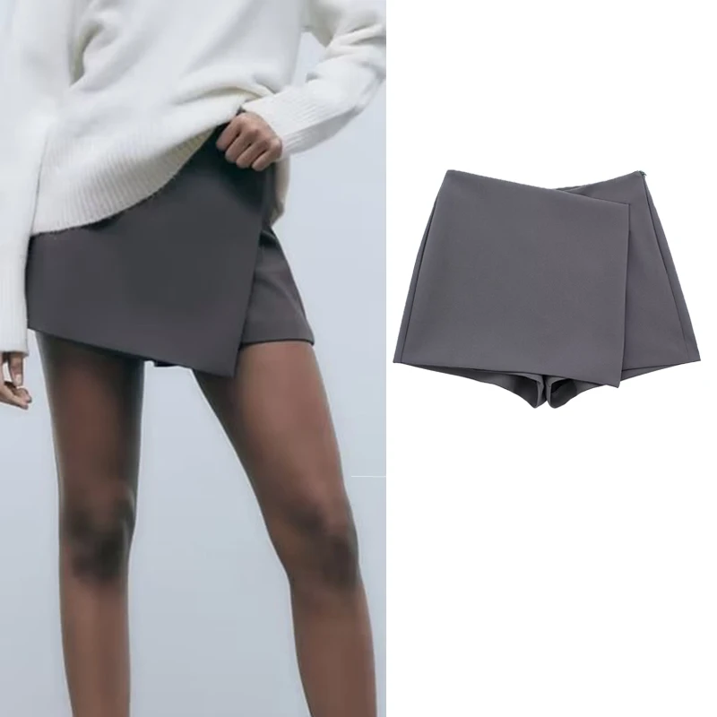 TRAF Pants Skirt 2023 New Solid Color Fashion Mini Skirt Irregular Retro High Waist Zipper Pants Female
TRAF Pants Skirt 2023 New Solid Color Fashion Mini Skirt Irregular Retro High Waist Zipper Pants Female