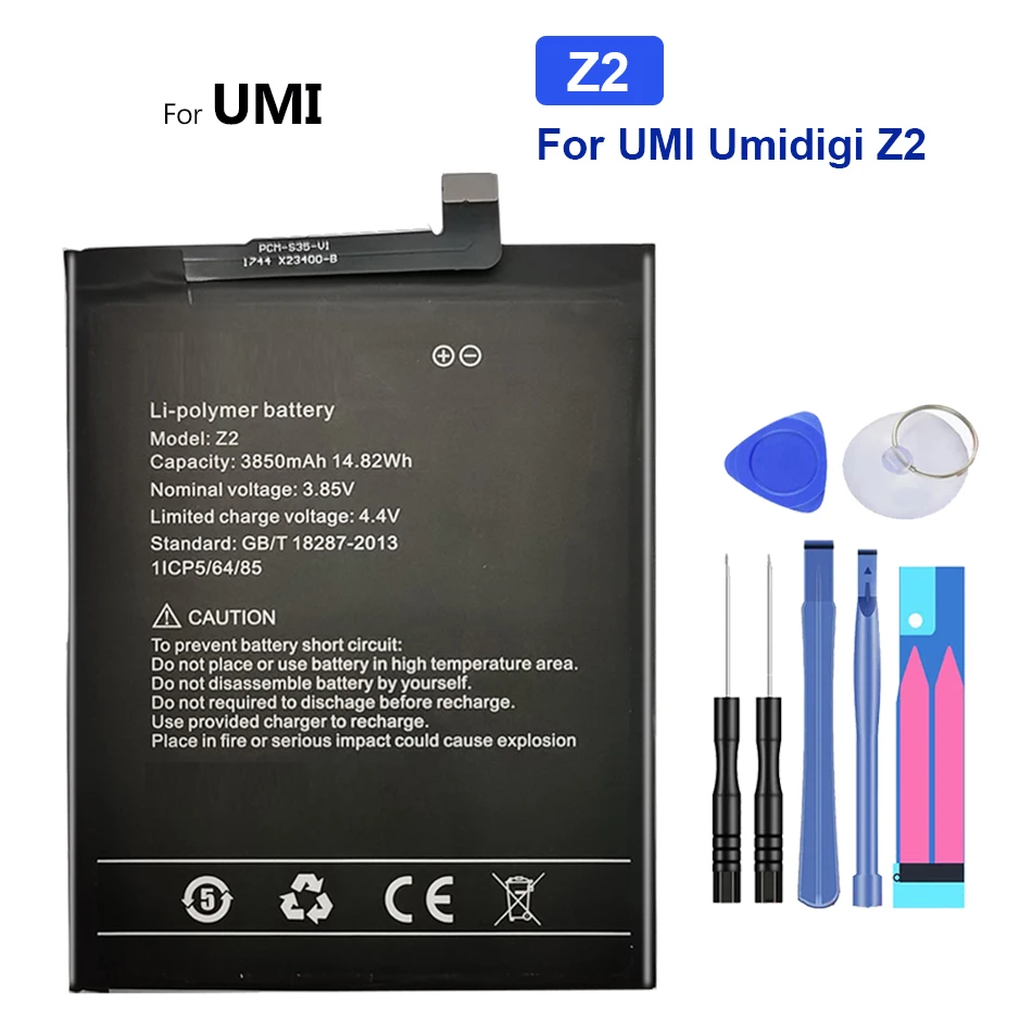 Z2 3850mAh Battery Mobile Phone For UMI Umidigi Z 2 Rechargeable Batteries Bateria
Z2 3850mAh Battery Mobile Phone For UMI Umidigi Z 2 Rechargeable Batteries Bateria