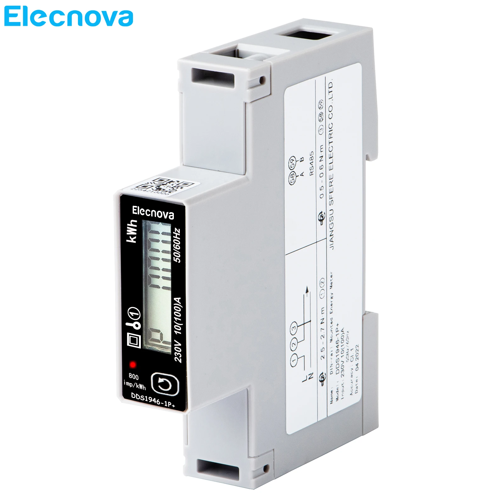 DDS1946-1P+ DIN Rail Energy Power KWh Meter 1 Phase RS485 Digital LCD Electricity Consumption Monitor,AC 230V,50/60Hz Multimeter
DDS1946-1P+ DIN Rail Energy Power KWh Meter 1 Phase RS485 Digital LCD Electricity Consumption Monitor,AC 230V,50/60Hz Multimeter