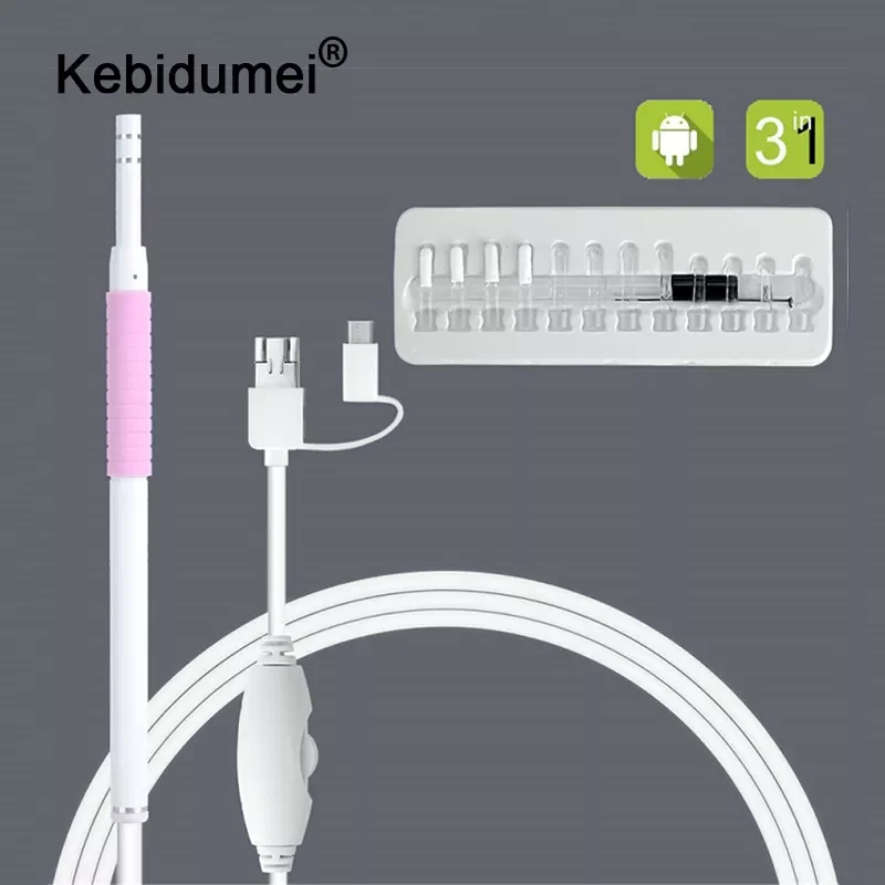 3 in 1 Ear Endoscope Visual Ear Spoon 2M cable 5.5mm Mini Camera Diagnostic Tool Health Care Visual Ear Cleaning Ear Pick
3 in 1 Ear Endoscope Visual Ear Spoon 2M cable 5.5mm Mini Camera Diagnostic Tool Health Care Visual Ear Cleaning Ear Pick