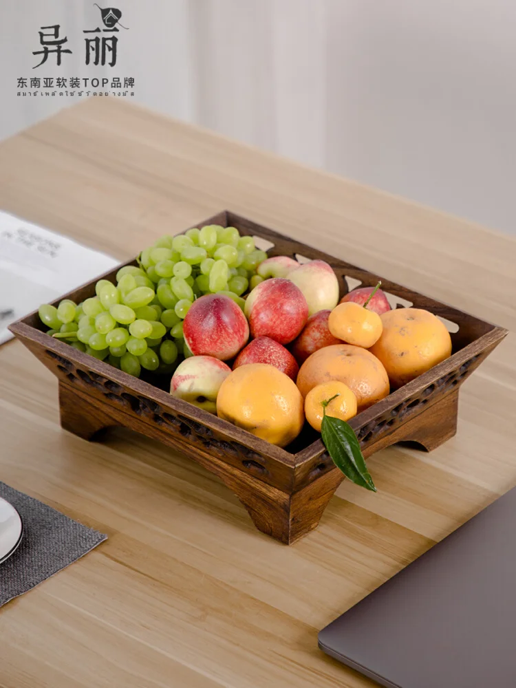 Solid wood fruit bowl home living room coffee table candy snacks wooden retro tray ornaments new Chinese fruit bowl.
Solid wood fruit bowl home living room coffee table candy snacks wooden retro tray ornaments new Chinese fruit bowl.