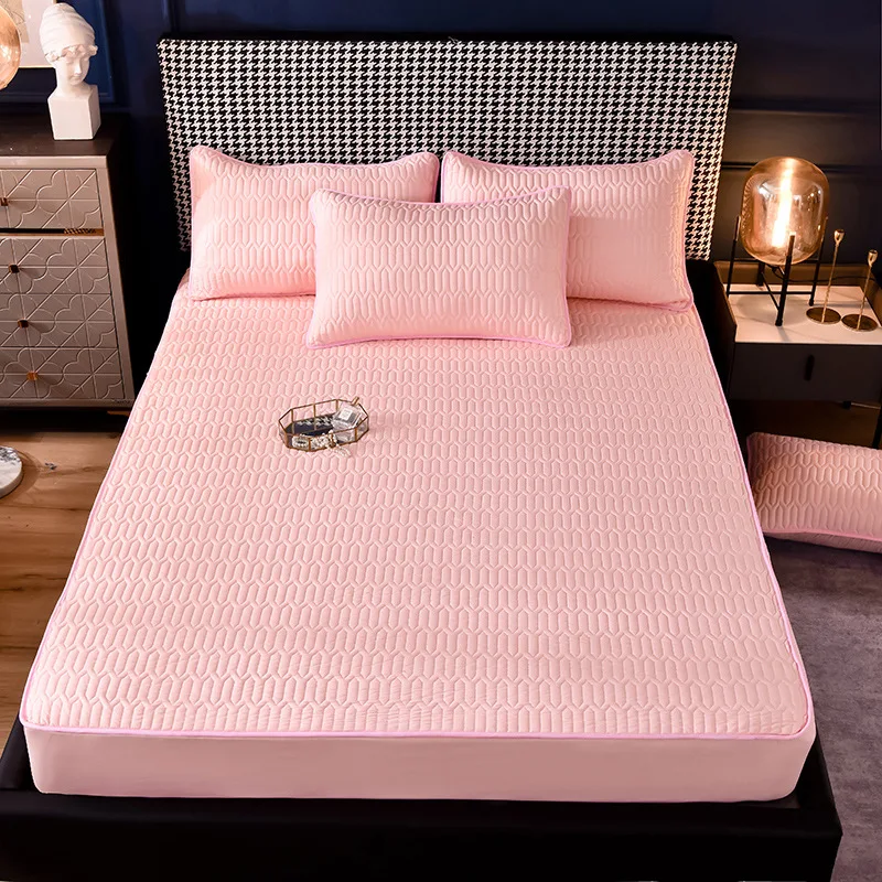 Waterproof and anti-fouling mattress protector thickened quilted velvet bed cover solid color bed cover short plush bedspread
Waterproof and anti-fouling mattress protector thickened quilted velvet bed cover solid color bed cover short plush bedspread