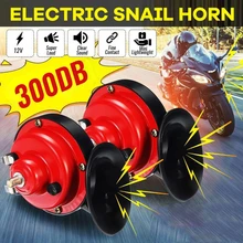 2pcs 12V Air Horn for Car Snail Electric Air Horn Marine Boat Loud Alarm Kit Boat Motorcycle Dual Tone Car Horn Loud Universal