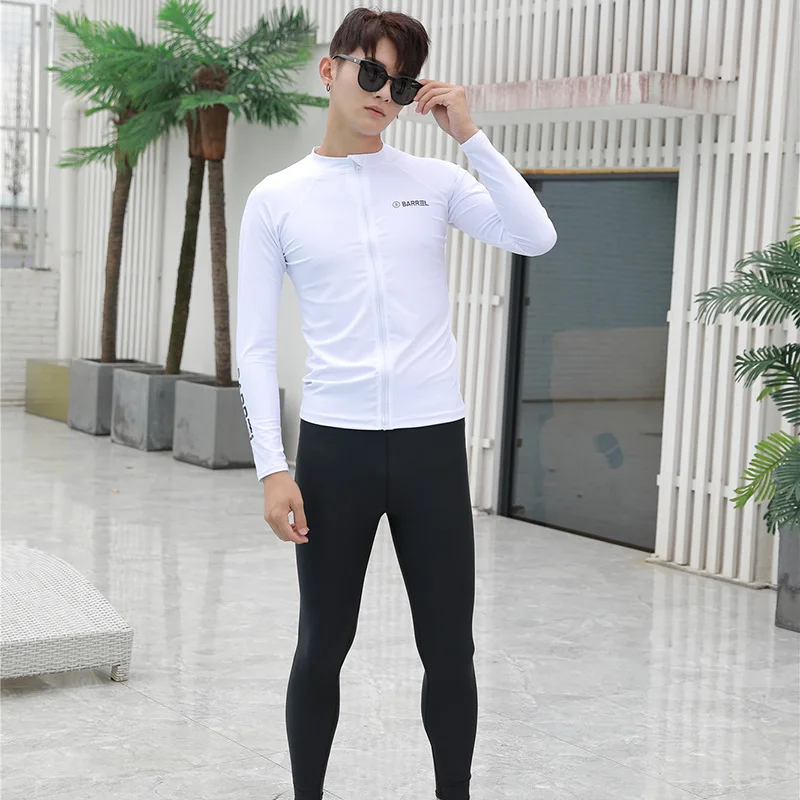 Men's Split White Zipper Snorkeling Anti-jellyfish Clothing Slim Fit Sexy Swimsuit Surfing Suit
Men's Split White Zipper Snorkeling Anti-jellyfish Clothing Slim Fit Sexy Swimsuit Surfing Suit