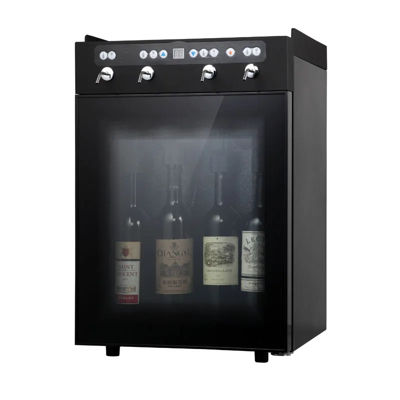 

Fridge Cooler Dispenser Machine Stainless Steel 120W 4 Bottles Dual Temperatures Control Zone Electric Digital Wine dispenser
