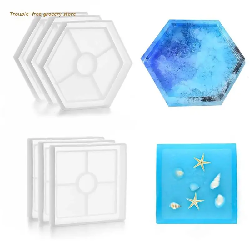 9Pcs Silicone Round Square Hexagon Coaster Resin Casting Molds Kit Coaster Molds
9Pcs Silicone Round Square Hexagon Coaster Resin Casting Molds Kit Coaster Molds