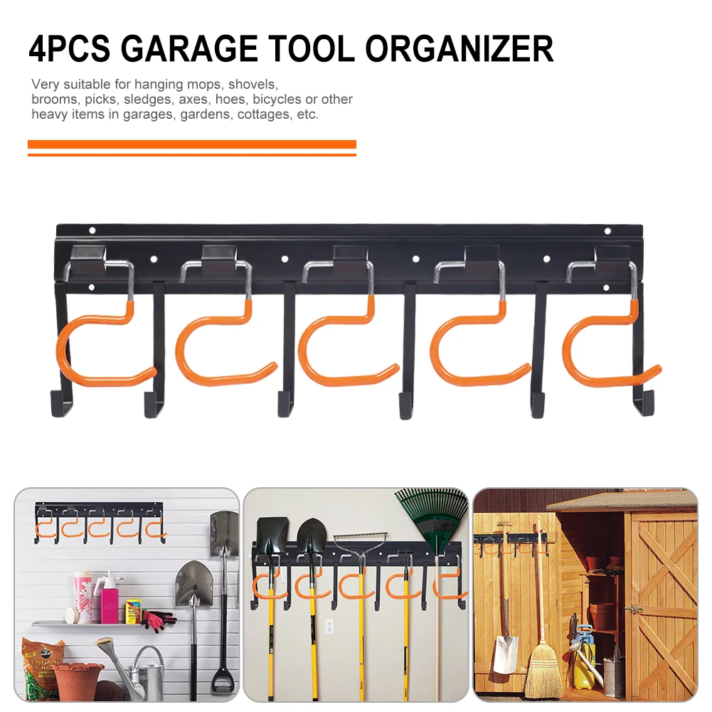4Pcs Garage Tool Organizer Wall Mount Garage Storage System Hook Rack Multifunction Organizer for Mop Broom Bicycle Garden Tool
4Pcs Garage Tool Organizer Wall Mount Garage Storage System Hook Rack Multifunction Organizer for Mop Broom Bicycle Garden Tool