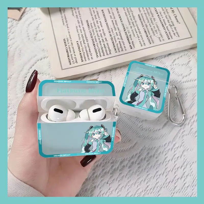 

Anime Hatsune Girl Airpodspro Protective Cover Airpods3 Generation Suitable for Apple Airpods2 Bluetooth Earphone Shell Gift