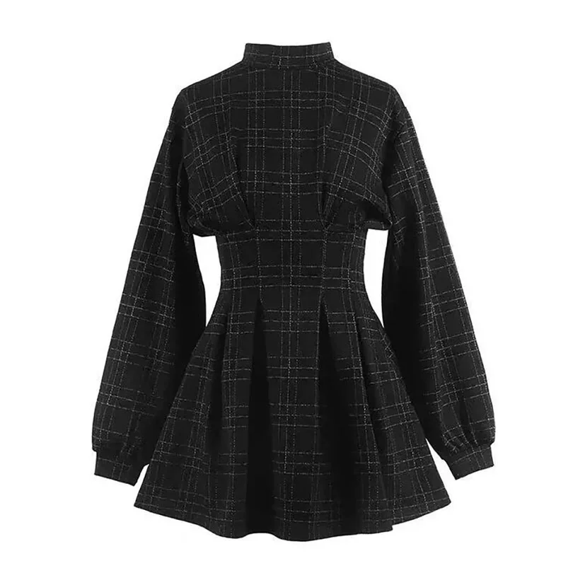 One-Piece 2023 Autumn Winter Women Vintage Mini Dress Long Sleeve Plaid A-lined Gothic Dress for Goth Retro High Waist Dresses
One-Piece 2023 Autumn Winter Women Vintage Mini Dress Long Sleeve Plaid A-lined Gothic Dress for Goth Retro High Waist Dresses