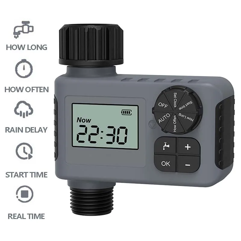 Automatic Garden Watering Timer Large Screen Display Irrigation Contronller Battery Operated Waterproof Digital Timer
Automatic Garden Watering Timer Large Screen Display Irrigation Contronller Battery Operated Waterproof Digital Timer