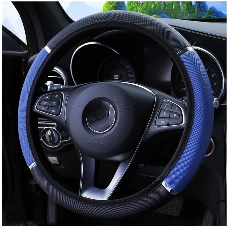 Car Steering Wheel Cover for jeep grand cherokee Universal Metal Strip Anti Slip Pattern Faux Leather Covers for bmw f10 g30 e46
Car Steering Wheel Cover for jeep grand cherokee Universal Metal Strip Anti Slip Pattern Faux Leather Covers for bmw f10 g30 e46