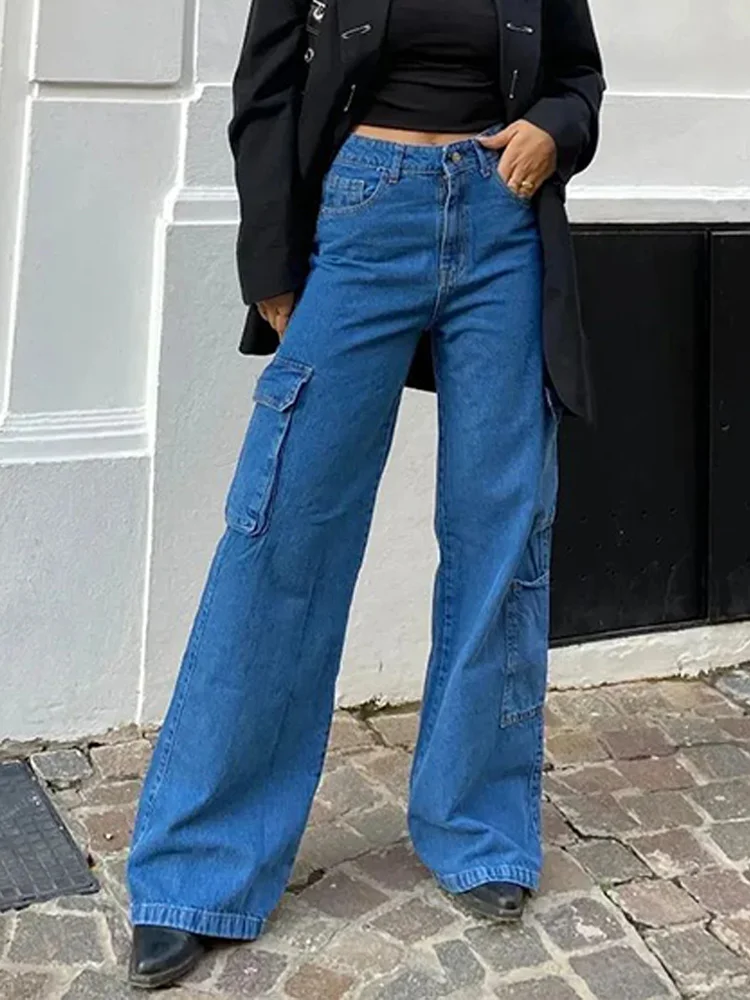 Vintage High Waist Cargo Pants Clothing Summer Harajuku Aesthetics Casual Baggy Jeans Y2K Streetwear Wide Leg Straight Trousers
Vintage High Waist Cargo Pants Clothing Summer Harajuku Aesthetics Casual Baggy Jeans Y2K Streetwear Wide Leg Straight Trousers