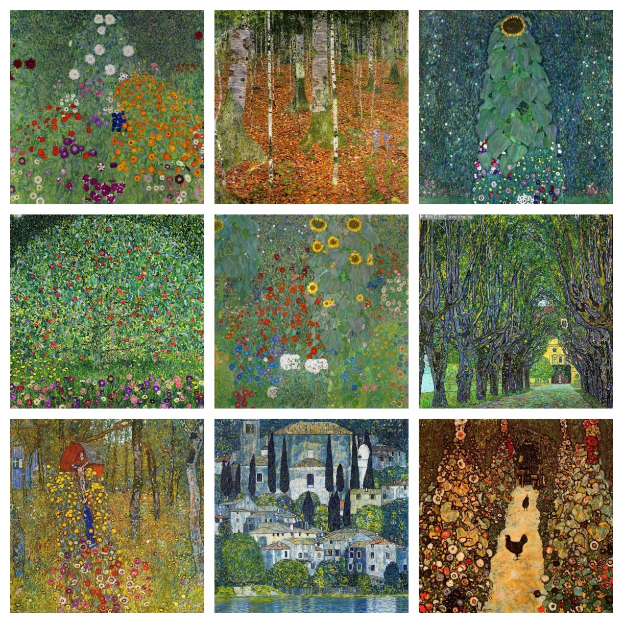 Gustav Klimt известная ферма сад алмазная вышивка живопись яблоко цветы пейзаж