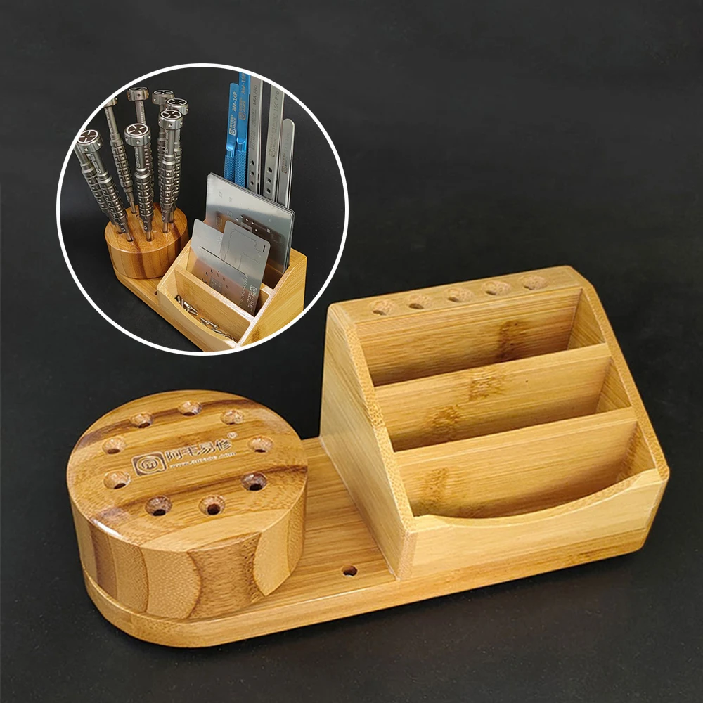 Amaoe M62 360 Rotating Screwdriver Tweezer Storage Stand Wooden Organizing Holder Mobile Phone Maintenance Tool Accessories Box
Amaoe M62 360 Rotating Screwdriver Tweezer Storage Stand Wooden Organizing Holder Mobile Phone Maintenance Tool Accessories Box